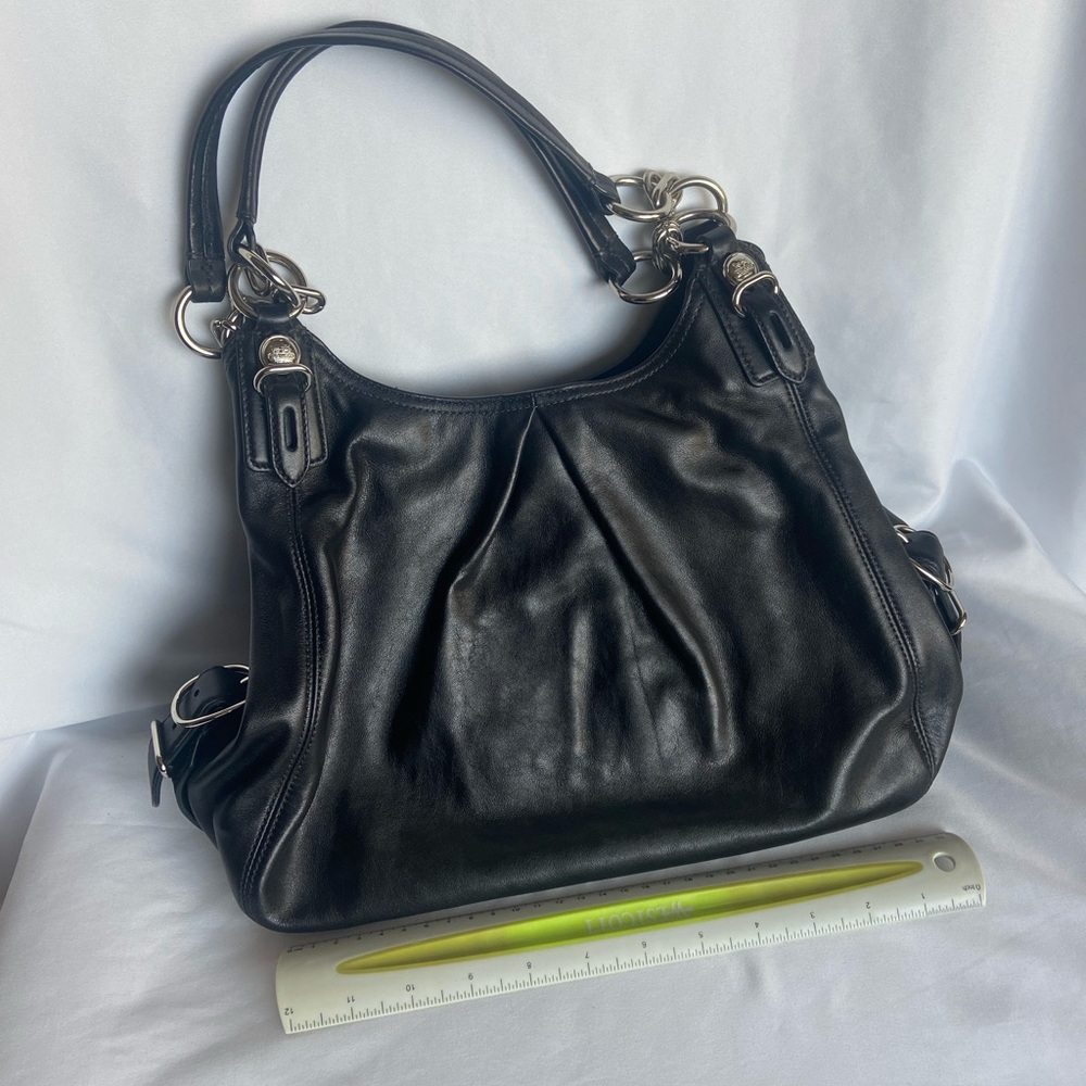 Black Coach leather handbag
